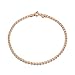 Produktbild Amberta 925 Sterlingsilber Roségold 14K Damen-Armkette - Herzkette Armband - 2.3 mm Breite - Verschiedene Längen: 18 19 20 cm (19cm)