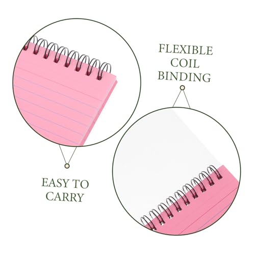 Pages détachables et reliure spirale sur ce lot de 7 blocs-notes compacts de bureau