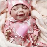 Bebe Reborn Silicona NiñA, 18Pulgadas 46Cm Parece Real Bebé Reborn Realista De Silicona, Juguetes De Regalo para NiñOs