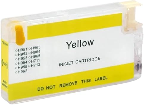 Empty Refillable Ink Cartridge No Chip Compatible 950 951 952 953 954 955 956 957 958 959 962 963 964 965 966 967 968 969 711 712 PrinterYellow