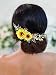 Barogirl Wedding Hair Vine Accessory Sunflower Bride Headpiece Gold Flower Headband for Women and Girls (Gold)