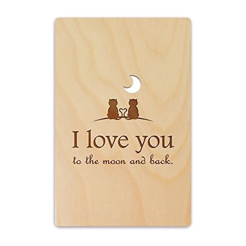 Cats in Love Greeting Card, Funny Greeting Card, Wooden Card - Gift Idea for Him or Her, Anniversary Gift Cover