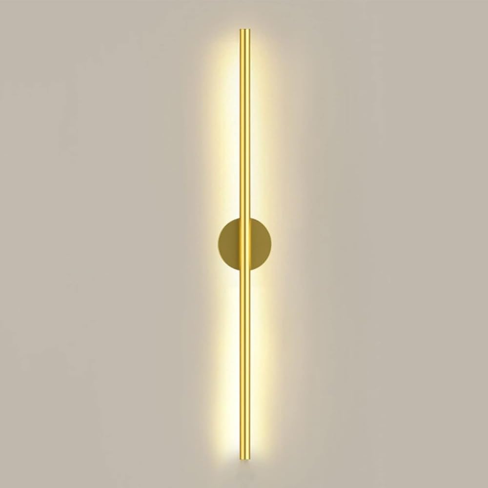 HYJAUSXB Modern Linear Wall Sconces Lighting Fixture d | Hardwire LED Bar Light Warm lamp Long Strip Lights for Stairs,Bedroom, Living Room Background Decorative (80CM 15W,d) (d 80CM 15