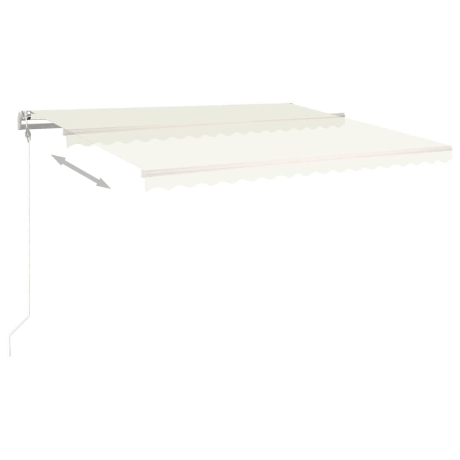 Festnight Store Banne Motorisé 4,5x3 Store banne Electrique avec Télécommande Auvent Rétractable à Bras Repliable pour Balcons Terrasse et Jardin-Crème-450 x 300 cm