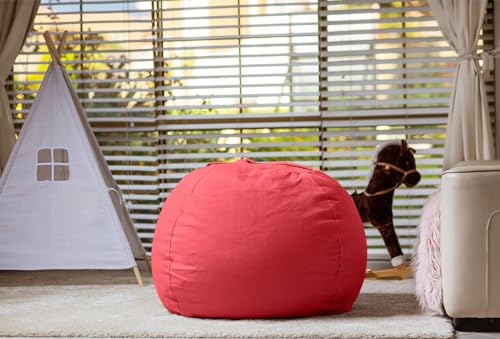 image for Wekapo Stuffed Animal Storage Bean Bag Chair Cover for Kids | Stuffabl