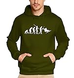 Coole-Fun-T-Shirts Sweatshirt SNOWBOARD Evolution Hoodie, oliv, XXL, 10719_Oliv-Hoodie_GR.XXL