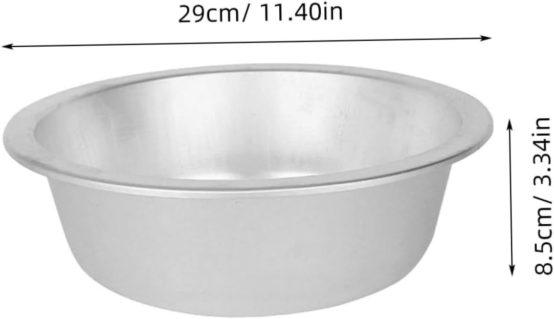 Thickened Aluminum Wash Basin 11.41 Inch Large Round Kitchen Bowl for Vegetable Fruit Cleaning Food Preparation Household Use
