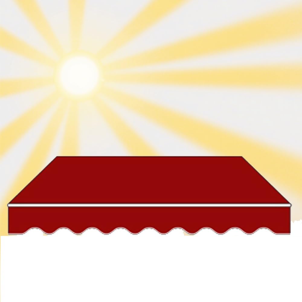 Auvent de rechange rétractable rouge Sune pour store de terrasse