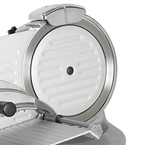 Della 10" Premium Chromium-plated Carbon Steel Blade Electric Deli Meat Cheese Food Slicer Commercial and for Home use 250W