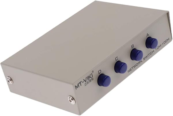 D DOLITY Commutatore Ethernet 4in1 4in2 di Scambio di Condivisione di Rete 4port A B Accessorio Informatico