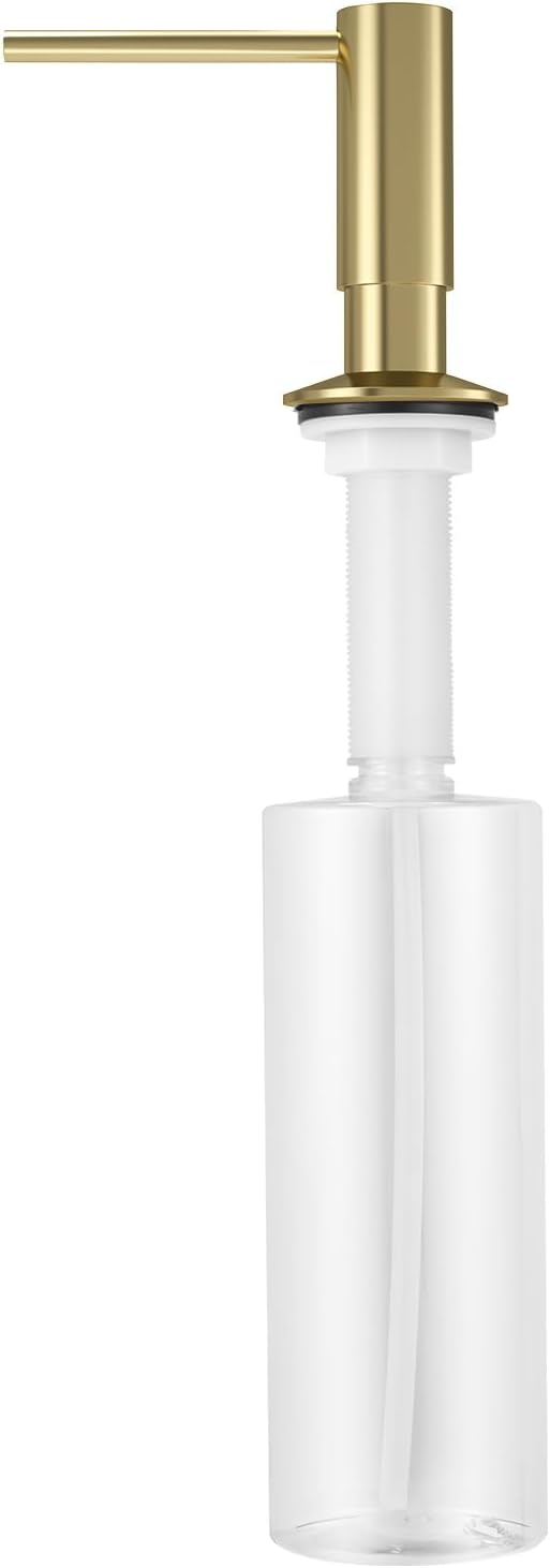 Samodra Sink Soap Dispenser, Metal Pump Head Liquid Lotion Countertop Kitchen Bathroom Soap Dispenser with 12 OZ PET Bottle - Image 2