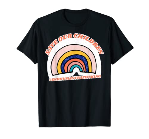 Retro salvare i nostri figli fine regalo di consapevolezza della tratta di esseri umani Maglietta