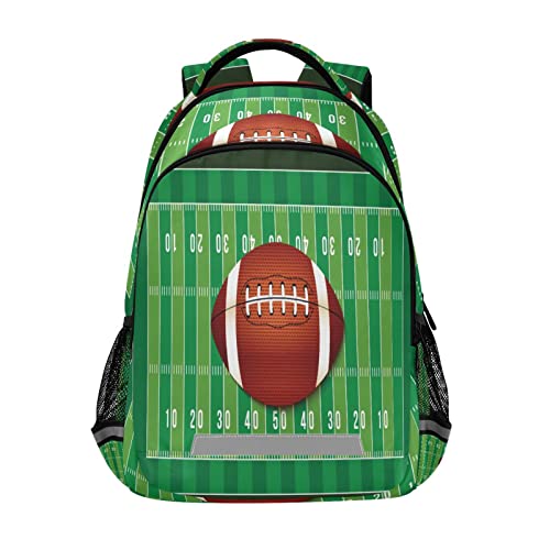 Quteprint Mochila para la escuela, balón deportivo, fútbol americano, mochila de viaje para hombres y mujeres, mochila escolar para libros, bolsa para laptop de 17 pulgadas, mochila casual para niños