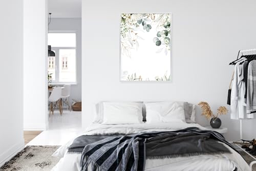Poster feuilles d'eucalyptus encadré pour rafraîchir un mur vide - 7
