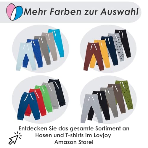 Lovjoy Kinder Jogger Trainingshose für Mädchen - Set mit 3 oder 5 Farben - 1-4 Jahre - weiche Baumwollhose - elastische Taille & verstellbare Kordelzüge