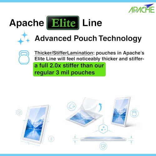 Apache Letter Size White Back Laminating Pouches, 3 Mil, 20 Pack, Holds 8.5 x 11 Inch Projects (9 x 11.5 Inch Pouch Size), Thermal Laminator Compatible Colored Laminating Sheets, Elite Specialty Line - Image 4