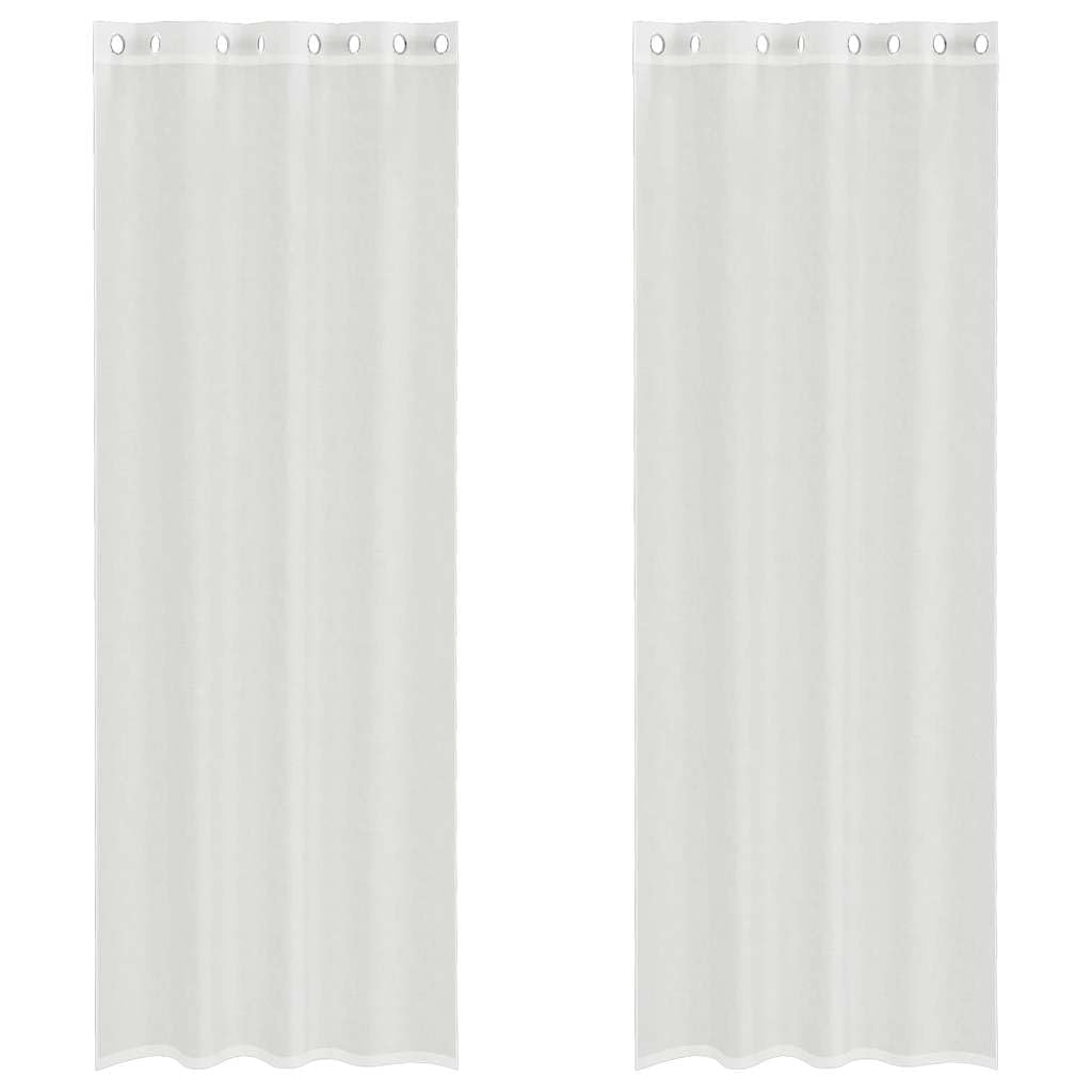 Cortinas de gasa blancas Heofavd con ojales juego de 2 piezas de 140x260 cm para salon y dormitorio