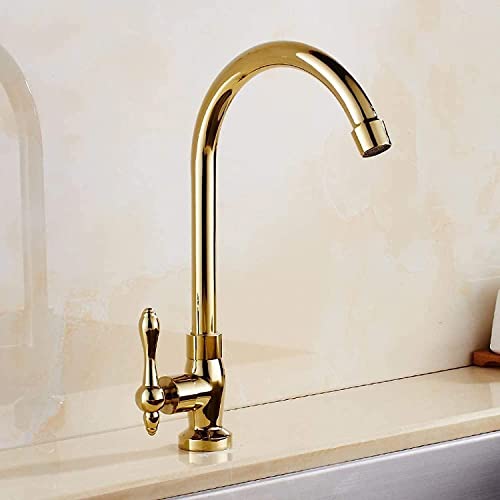 Grifo de cocina retro con rotación 360 para lavabo de balcón rústico