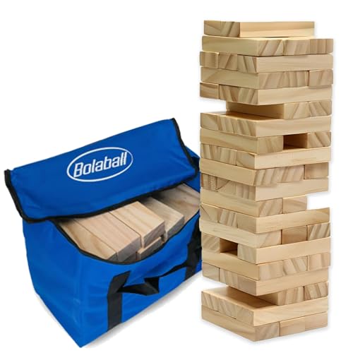 Bolaball Giant Tumbling Tower Game, Wooden Stacking Game for Family Friends by Bolaball - Used condition - US$43.67