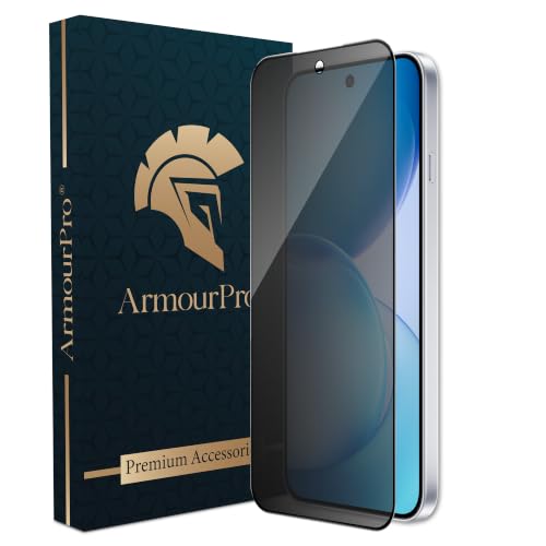 Image of ArmourPro Privacy Tempered Glass for Oppo Reno 16c - Anti-Spy Anti Peeping Screen Protector, 9H Hardness, Edge-to-Edge Coverage, Ultra Thin, Bubble-Free Installation Kit | Black