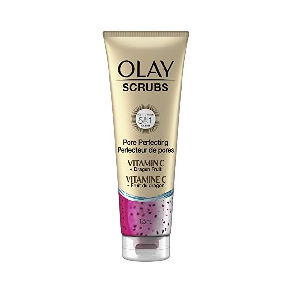 Olay Pore Perfecting Face Scrub with Vitamin C and Dragon Fruit, 4.2 Fl Oz