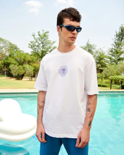 Image of Bewakoof X Harry Potter Men's Cotton Jersey Graphic Print Oversized Fit Half Sleeve Round Neck T-Shirt | Casual Wear | Street Wear | Oversized t Shirt for Men Cotton | Baggy