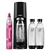 SodaStream Wassersprudler TERRA Promopack mit Quick-Connect CO2-Zylinder | inkl. 3x 1L FUSE Kunststoffflasche (spülmaschinengeeignet) | Farbe: Schwarz