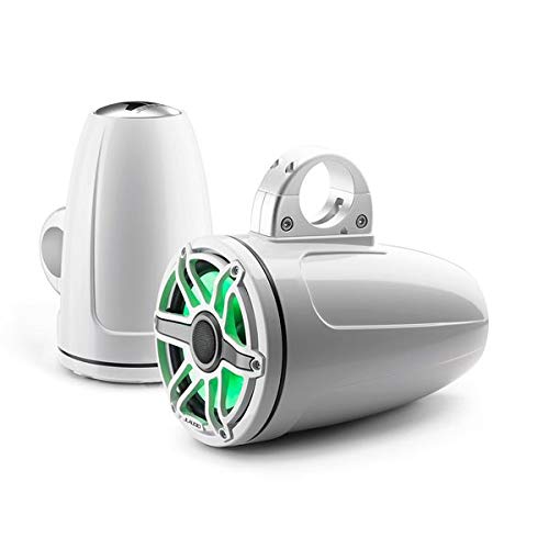 M6 Series 7.7 Enclosed Tower Coaxial System w/Gloss White Classic Grille Transflective LED Lighting - M6-770ETXv3-Gw-S-GwGw-i