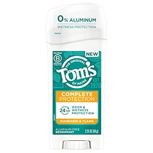 Tom’s of Maine Complete Protection Aluminum-Free Natural Deodorant, Mandarin & Ylang, 2.25 OZ