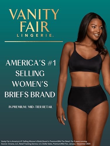 Vanity Fair Women's My Favorite Pants Illumination Brief #13109, Midnight Black, Size 6 - image 5