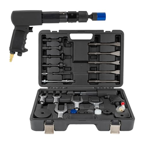 Image of Aupitolt Air Hammer Kit with 25PCS Multifunctional Powerful Pneumatic Hammer Piece Chisel Set, 2100BPM Pneumatic Hammer Set, Heavy Duty Iron Sleeve Removal Tool with Carrying Case