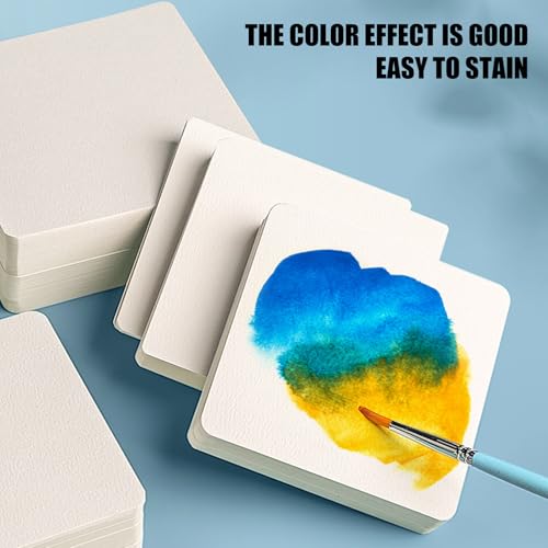 Papel de acuarela 300g de pulpa de algodon resistente para pintura acrilica y tecnicas mixtas 7