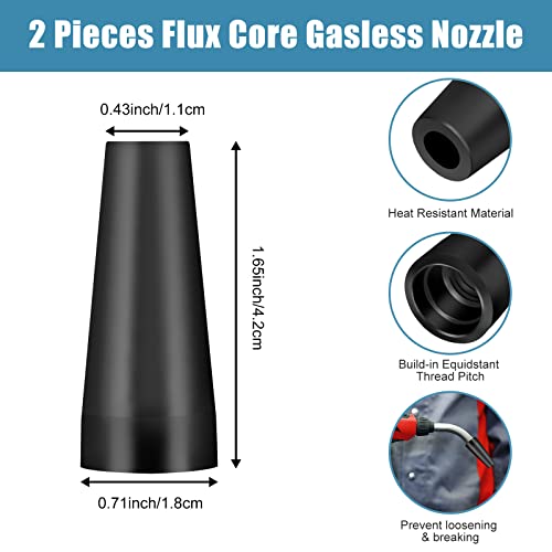 Sunjoyco 16 Pcs Flux Core Gasless Nozzle Tips Kit K3493-1, 0.035" Contact Tips & Gas Diffusers Mig Welding Gun Accessory Compatible With Century Fc90/80Gl Forney Titanium Lincoln Craftsman Chicago #TOP1