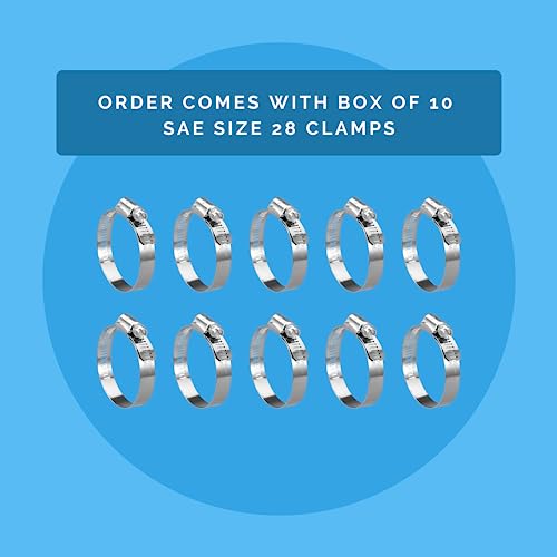 Koehler KE28BX Enterprises Hose Clamps, Hose Clamp Box Of 10, Radiator Hose Clamp thumb #1