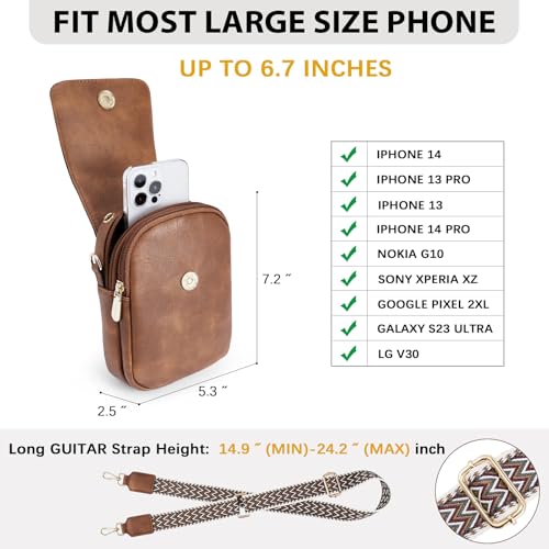 Image of BOSTANTEN Crossbody Bags for Women Cell Phone Purse Leather Wallet Handbags with Card Slots
