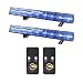 (2) American DJ Eco UV Bar 50 IR Ultraviolet LED Black Light Fixtures w/ Remotes