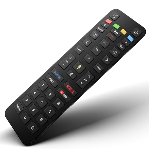 Image of ZdalaMit Original Voice Control Remote, Replacement Remote Compatible for Jio Fiber Set Top Box with Hotkeys (Black)