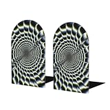 Large Bookends for Shelves, Non-Skid Heavy Duty Wood Book Stoppers 1 Pair