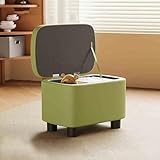 Moderno reposapiés y banco otomano de cuero elegante para sala de estar, dormitorio, mesa de café versátil y taburete Chan para zapatos, comodidad y elegancia