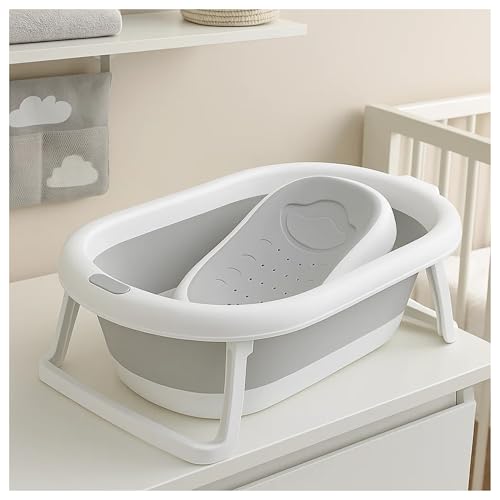 PIPDIP Kit Banheira Dobrável para Bebê, Modelo 2 em 1,