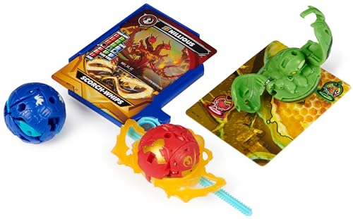 BAKUGAN 3.0 - Battle Pack - 3 Billes, 2 Billes Special Attack, 2 Anneaux De Combat, 1 Carte Lanceur Et 12 Cartes - Collection Jouet - Jouet Enfant 6 Ans Et + Modèle Aléatoire