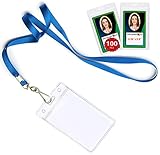 Durably Woven Lanyards & Vertical ID Badge Holders ~ Premium Quality, Waterproof & Dustproof ~ For Moms, Teachers, Tours, Events, Businesses, Cruises & More (100 Pack, Blue) by Stationery King