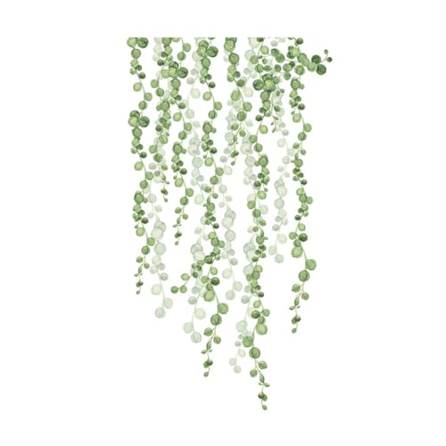 Catálogo para Comprar On-line Decoración de ventanas los mejores 10. 45 Uonlytech Adhesivo de Ventana Extraíble 2 Hojas de Pvc Decoración de Pared Planta Verde Enredadera para Decoración del Hogar