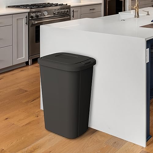 Caneca de basura 13.3 gal Plástico con tapa táctil negro miniatura 2