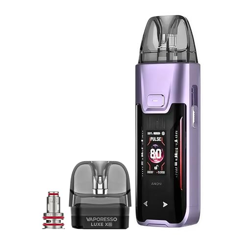 VAPORESSO Luxe XR Max 2 Kit [Flowing Purple] - 3200mAh Battery - PODS: Luxe X Luxe XR Pods and GTX Coils - 80W All Vaping Style Bottom Fill Button Activation Adjustable Airflow - Nicotine Free