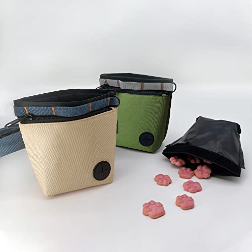 KATOZOO Bolsa de petiscos para cães com clicker de treinamento de animais de estimação, kit de bolsa