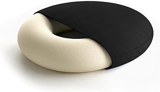 MoltyFoam Master Ring Cushion | Black | Donut Cushion | Seat Cushion for Desk Chair