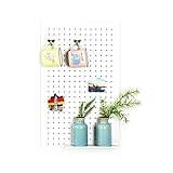 MYGRAPHY パンチングボード マグネットボード 有孔ボード 磁石対応 壁面をどこで収納空間に 厚さ1.5cm 丈夫で頑丈 フック取り付け可 デスク周り キッチン 配線の整理 工具収納 DIY 飾り収納 見せる収納 (幅30x奥行0.8x高さ50cm) ブラック ホワイト 黒 白 灰マット質感 金属板 パネル メッシュ ボード ケーブル 韓国製