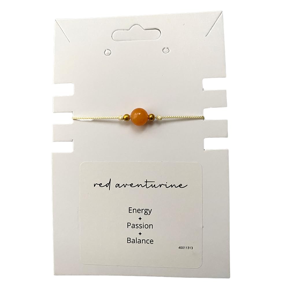 VIE Single Bead Wristlet, Red Aventurine