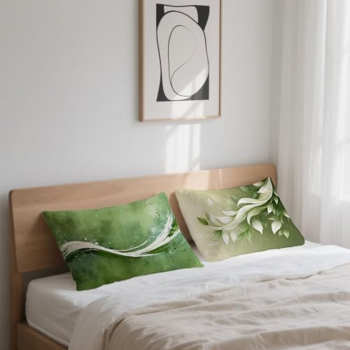 Housse de coussin en lin imperméable 50x70 cm vert de haute qualité décorative